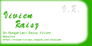 vivien raisz business card